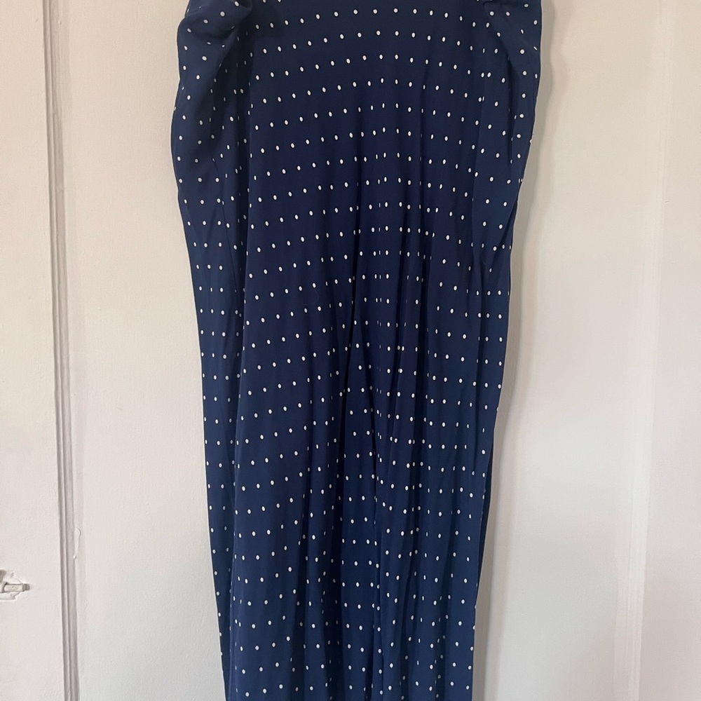Navy Blue Polka Dot Skirt